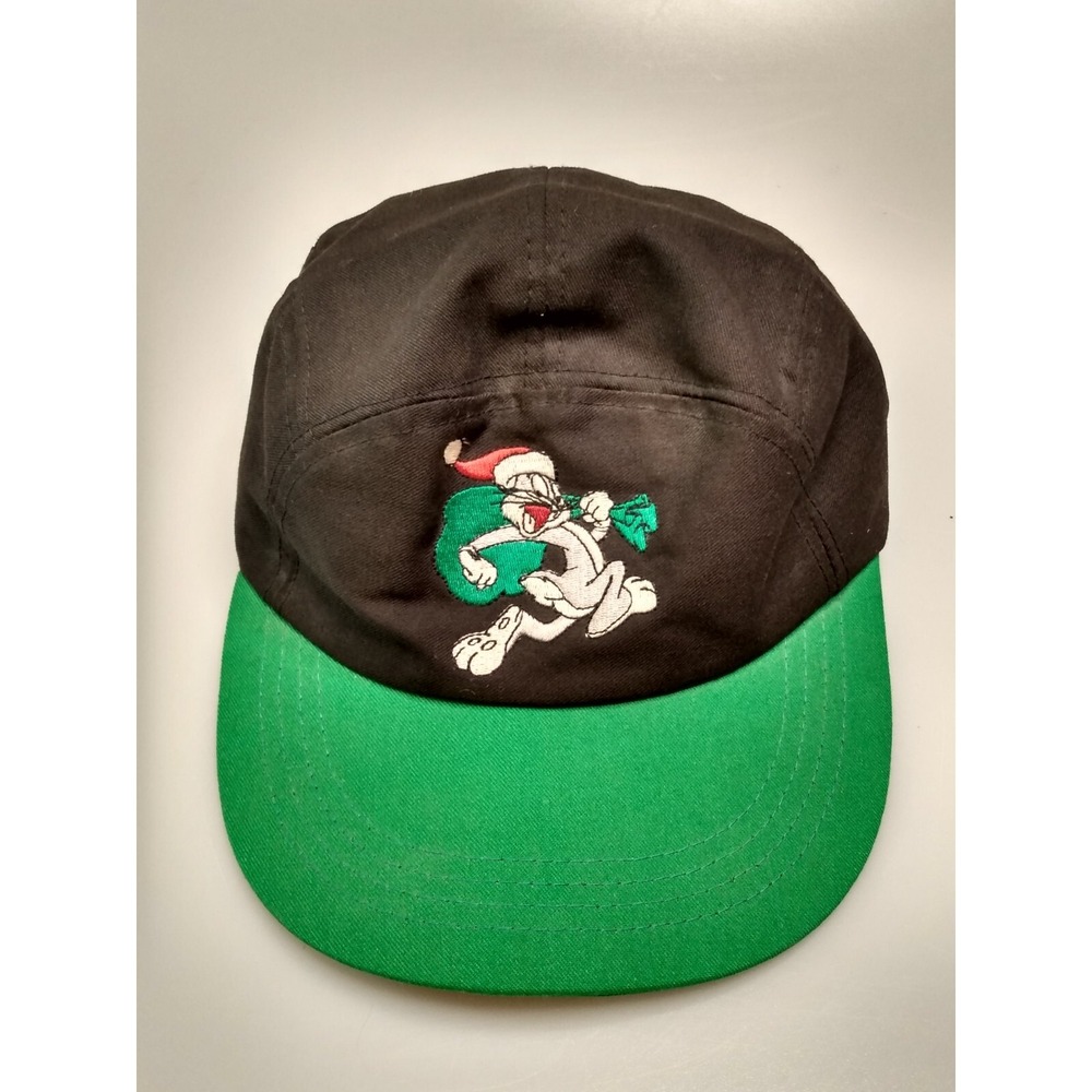 VINTAGE Bugs Bunny Hat Cap Stretch Flex Fit S / Med Christmas Looney Tunes 90s